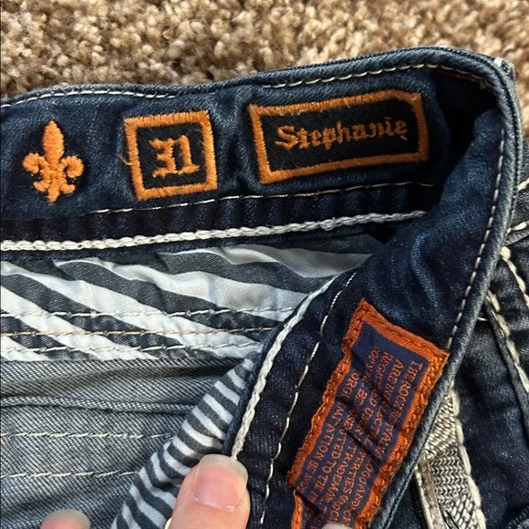 Rock Revival Women's Dark Blue Boot Cut Jeans with Contrast Stitching - Picture 4 of 8